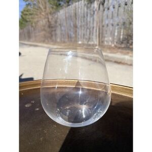 Stemless Wine Glass Clear Modern Tumbler Barware Libbey Style
